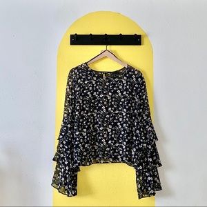 F21 | Sheer Mesh Floral Top